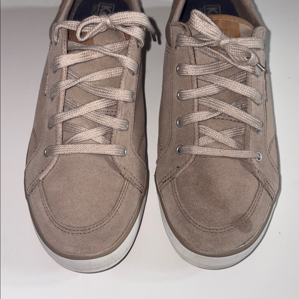 Keds Women’s Taupe Suede Low-Top Sneakers Shoes Size 9 - Picture 5 of 11